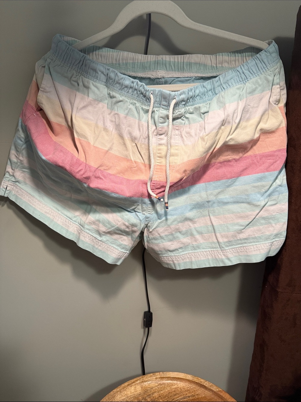 Chubbies Men's Pastel Stripe Swim Trunks - Light Blue, Pink & Cream